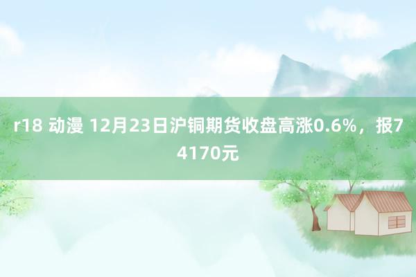 r18 动漫 12月23日沪铜期货收盘高涨0.6%，报74170元